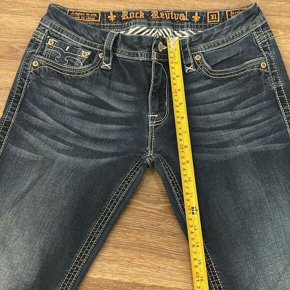Rock Revival Jessica Straight Denim Jeans Sz 31 - Picture 14 of 15